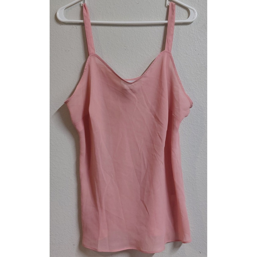 Avenue Women's Pink 100% Silk Camisole Tank Top Plus Size 18/20